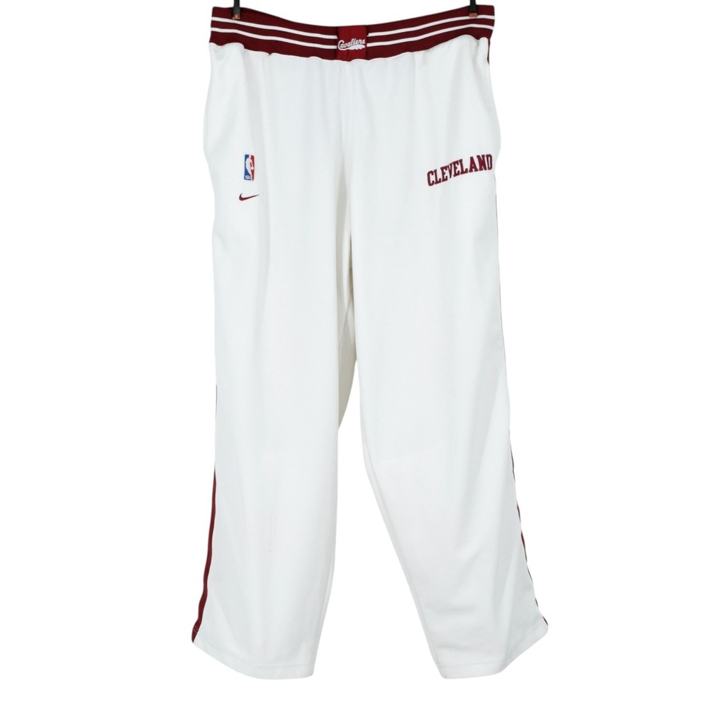 Vintage Nike Cleveland Cavaliers NBA Rewind Tear Away Snap Pants White Men's XXL